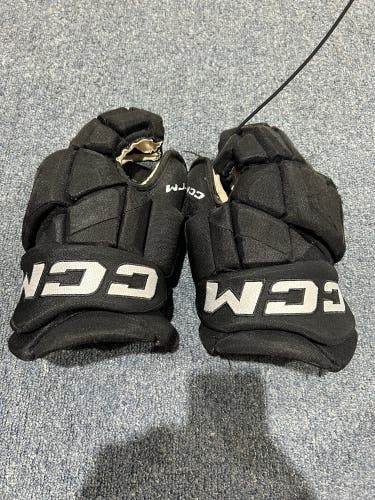 Used Black Charlotte Checkers CCM 14" Pro Stock HGPJSPP Gloves