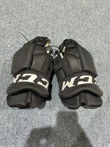 Used Black Charlotte Checkers CCM 15" Pro Stock HGTKPP Gloves