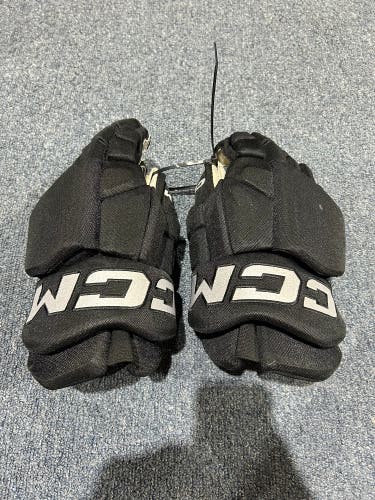 Used Black Charlotte Checkers CCM 14" Pro Stock HGTKPP Gloves