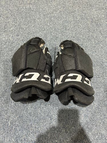 Used Black Charlotte Checkers CCM 14" Pro Stock HGTKPP Gloves