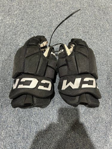 Used Black Charlotte Checkers CCM 14" Pro Stock HGTKPP Gloves