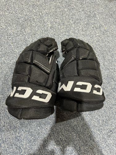 Used Black Charlotte Checkers CCM 13" Pro Stock HGQLXP Gloves