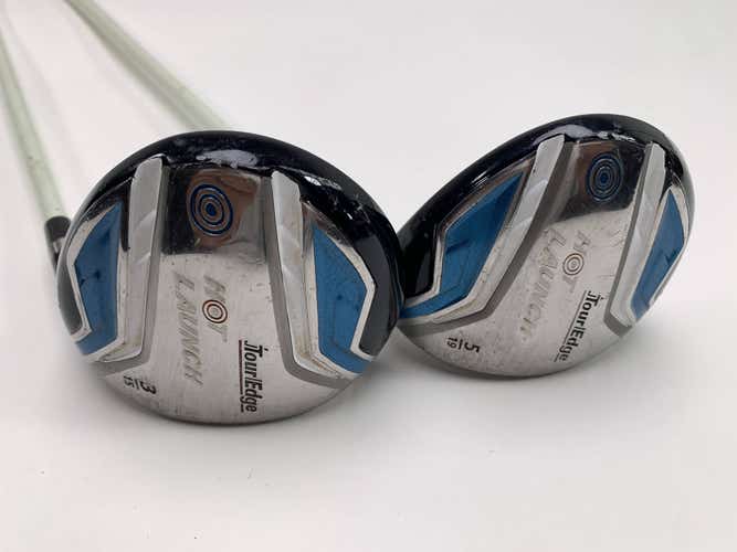 Tour Edge Hot Launch 3 & 5 Fairway Wood Set 15* 19* Uniflex Graphite Mens RH