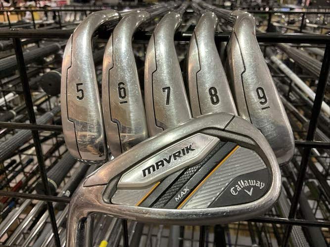 Callaway Max Mavrik Golf Irons Set 5-P KBS 80 Regular Flex Steel Shafts MLH