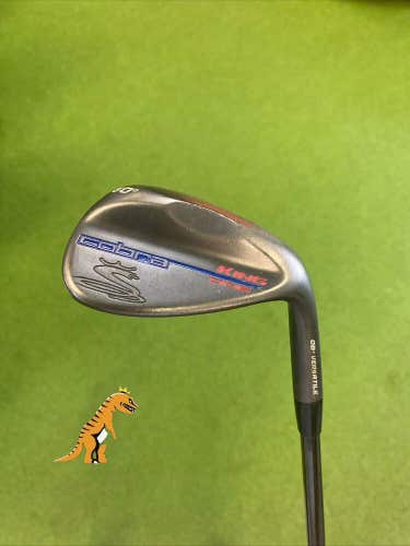 Used RH Cobra King One Black 60.08* Lob Wedge KBS $-Taper 120 Stiff Steel