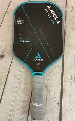 Joola Perseus 3 Propulsion Core Ben Johns Pickleball Paddle 16mm Blue Gray Wrap