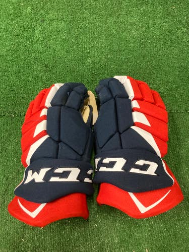 Blue Used Senior CCM JetSpeed FT485 Gloves 15"