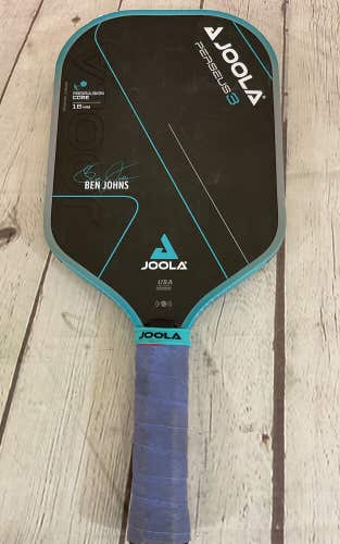 Joola Perseus 3 Ben Johns Propulsion Core Pickleball Paddle 16mm Blue Wrap