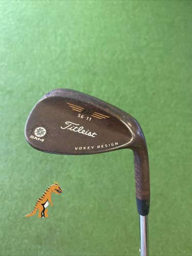 Used RH Titleist Vokey SM4 Raw 56.11* Sand Wedge Steel Wedge Flex