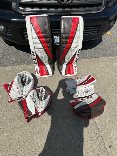 Hockey goalie pads And blocked/glove