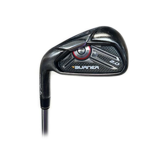 LH TaylorMade Burner 2.0 Single 6 Iron Black Steel Burner 2.0 85 Regular Flex