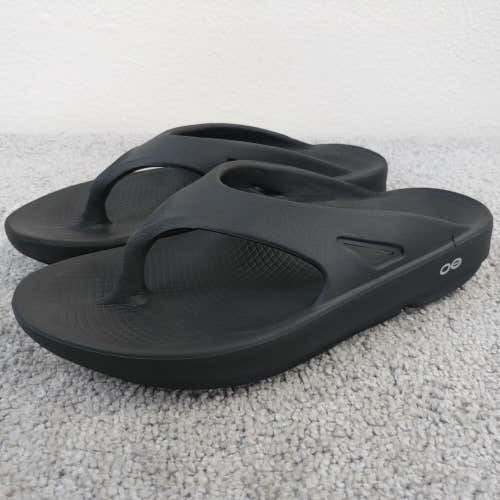 OOFOS Original Flip Flops Thong Sandals Womens 9 Recovery Shoes Black Slip On