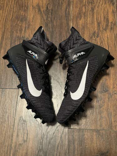 Nike Alpha Menace Elite 2 Mens 13 WIDE Football Cleats Black/White BV3298-001