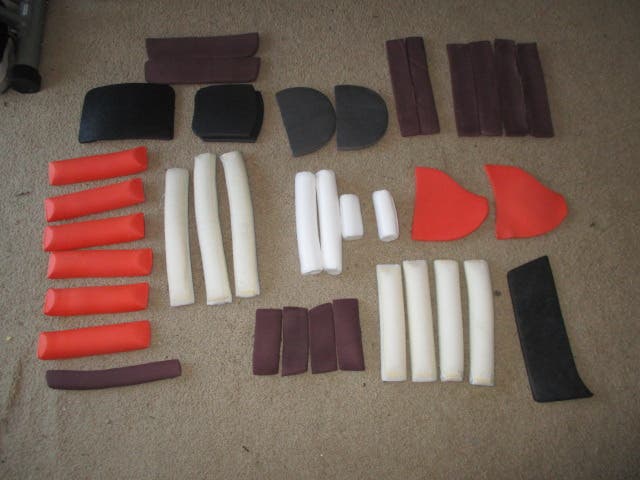 Used Inner Molded Foam Parts for Hockey Goalie Pad Repair