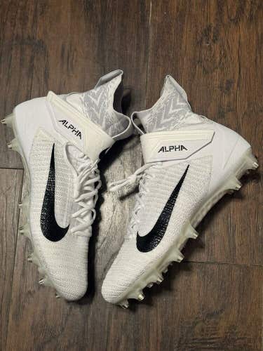 Nike Alpha Menace Elite 2 Mens 13 WIDE Football Cleats White/Black BV3298-100