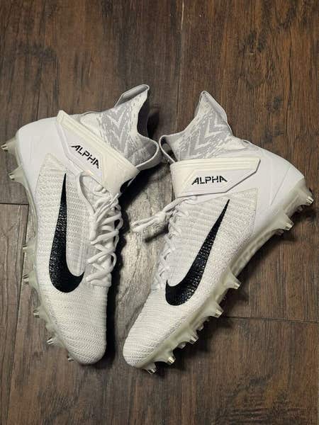 Nike Alpha Menace Elite 2 Mens 13 WIDE Football Cleats White  display picture 1