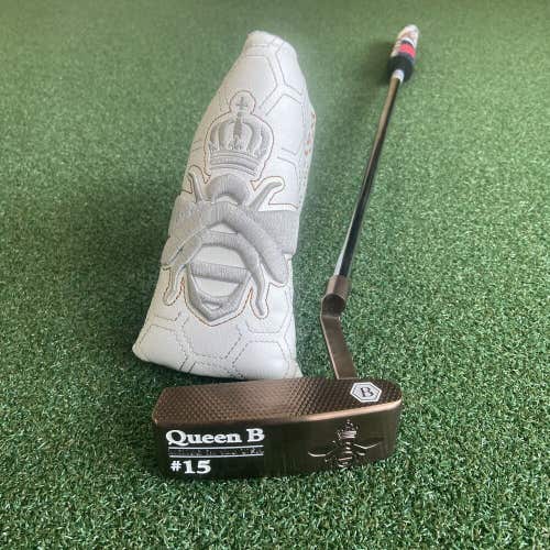 BETTINARDI QUEEN-B Bee # 15 Milled Putter Gold 35” Mint Condition