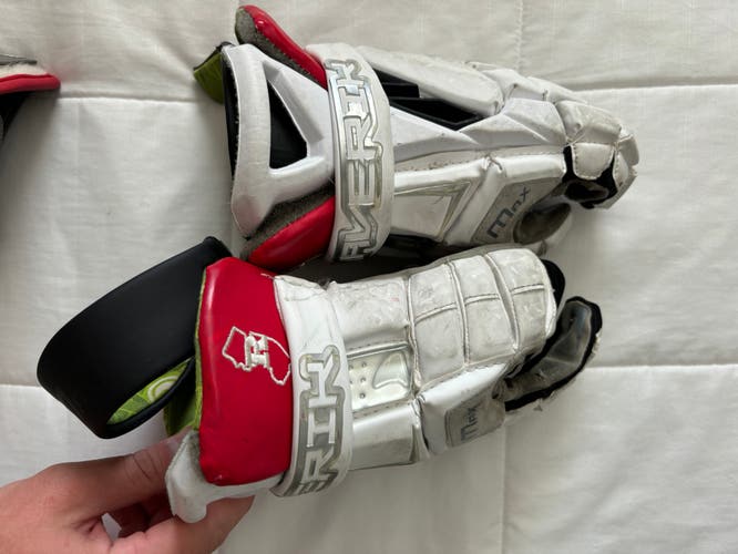 Rutgers Custom Used  Maverik 13" M4 Lacrosse Gloves