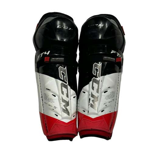 Used Ccm Jetspeed Ft4 15" Hockey Shin Guards