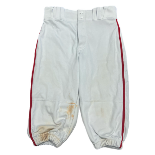 White Used Large Youth Men's Champro Game Pants