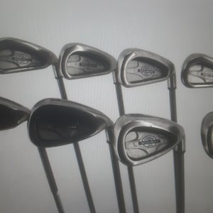 Used Men's Callaway X-14 Right Handed Iron Set Stiff Flex 8 Pieces