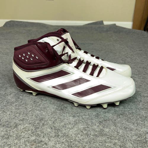 Adidas Mens Football Cleat 16 White Maroon Shoe Lacrosse Malice 2 Fly Sports R1