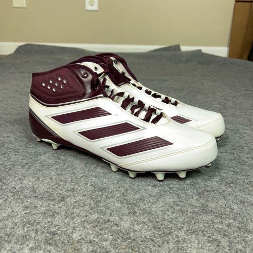 Adidas Mens Football Cleat 15 White Maroon Shoe Lacrosse Malice 2 Fly Sports R2