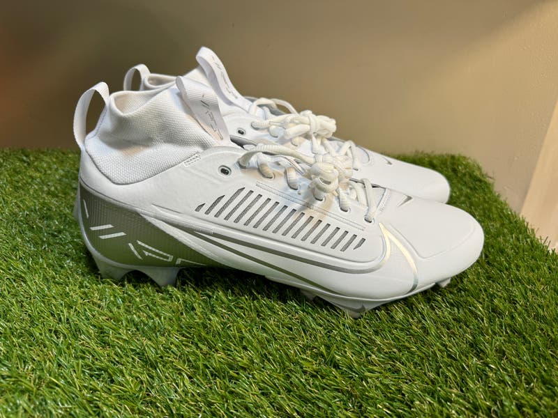 New Nike Vapor Edge‎ Pro 360 2 Men\'s White Football Cleats DA5456-102 Sz 14 Nike Vapor Edge Pro 360 2 Football Cleats White Silver  main image 3