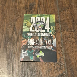 Worcester Bravehearts 2024 Futures Collegiate Baseball Summer Pocket Schedule