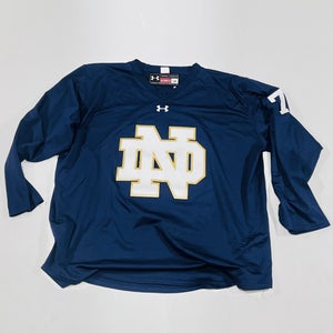 Notre Dame Under Armour Practice Jersey - Navy - Large + 50th Anninversary (White - XL)