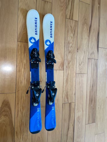 Used Kid's Defiance 90 cm All Mountain Skis With Bindings