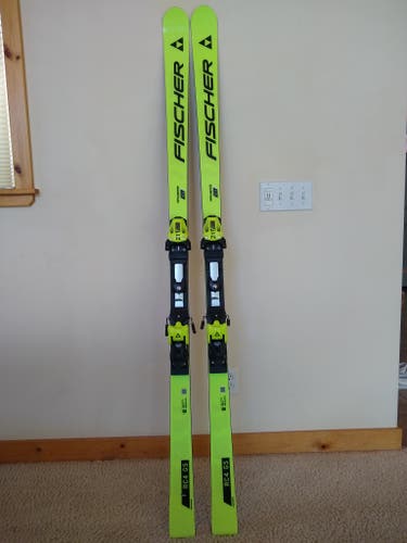 Used 2023 Unisex Fischer 188 cm Racing RC4 World Cup GS Skis With Bindings Max Din 17