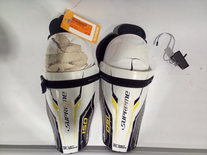 Used Bauer SUPREME 150 10" Hockey Shin Guards 11847-S000019364