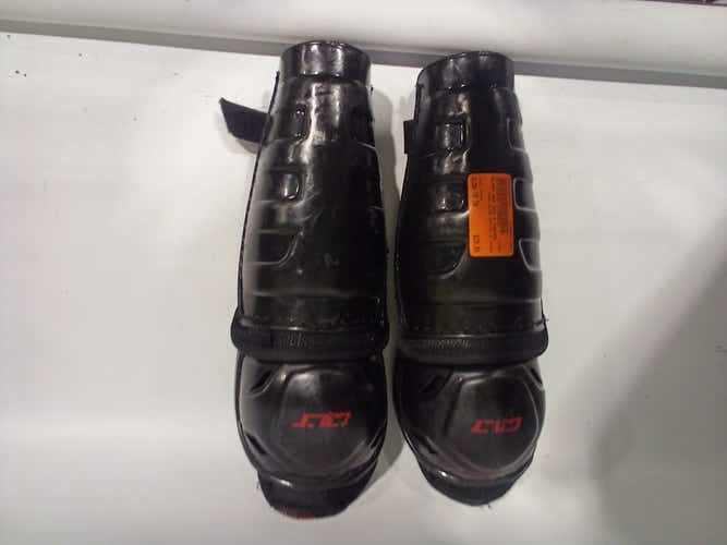 Used Black And Red 9 Inches 10" Hockey Shin Guards