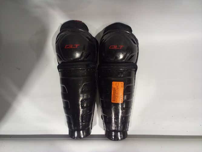 Used Black And Red 9 Inches 10" Hockey Shin Guards