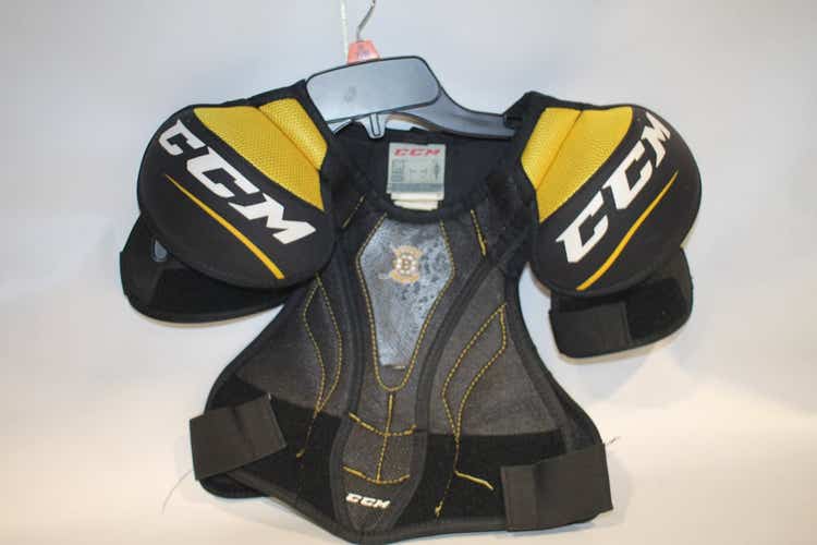 Used Ccm Little Bruins Shldr Pads Jr Md Hockey Shoulder Pads