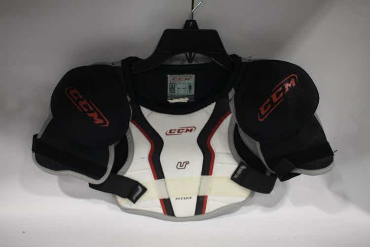 Used CCM U+ FIT03 SHLDR PADS YT LG Hockey Shoulder Pads 11847-S000010126