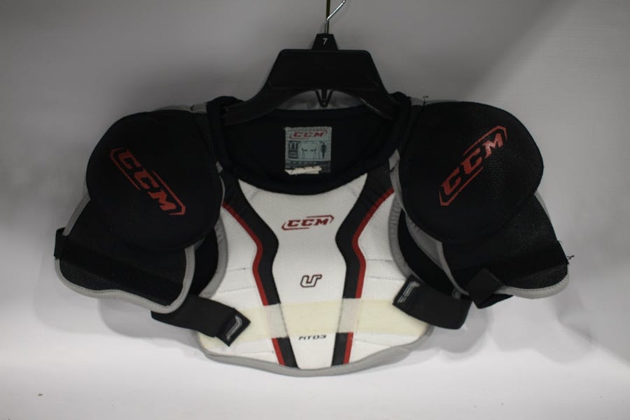 Used CCM U+ FIT03 SHLDR PADS YT LG Hockey Shoulder Pads 11847-S000010126
