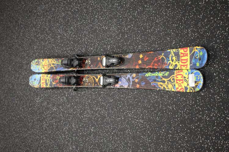 Used Nordica Ace Of Spades 128 Cm Boys' Downhill Ski Combo