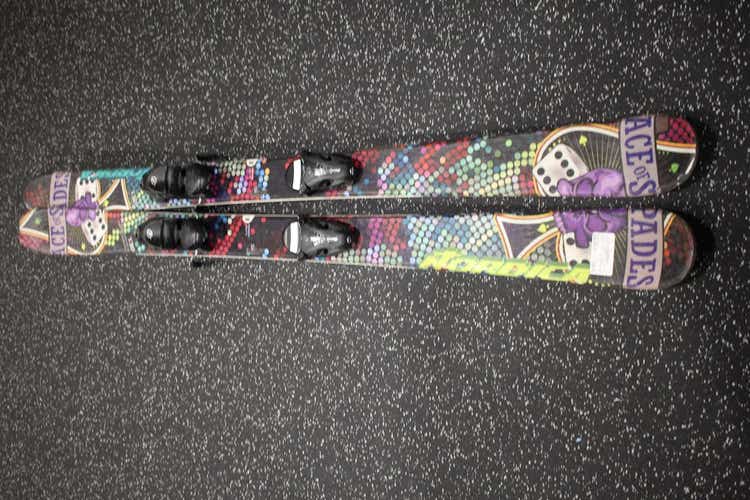 Used Nordica Ace Of Spades 138 Cm Men's Downhill Ski Combo