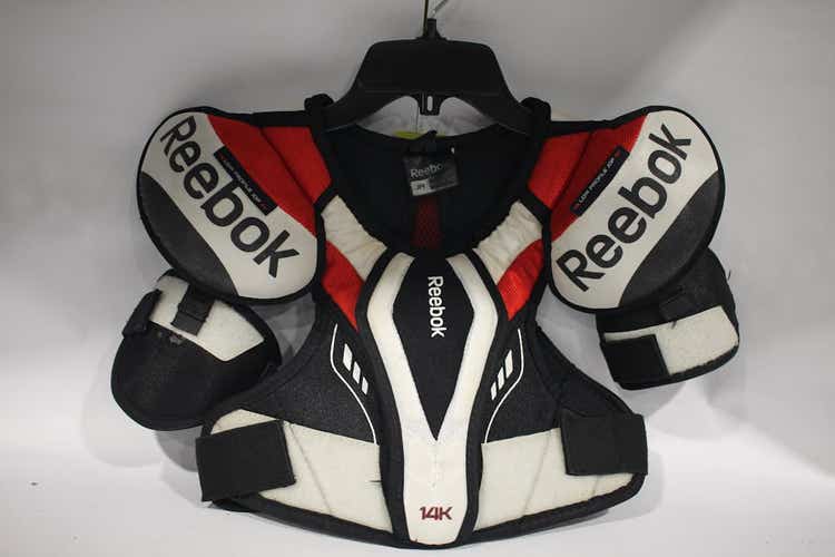 Used Reebok 14K SHLDR PADS JR MD Hockey Shoulder Pads 11847-S000010052