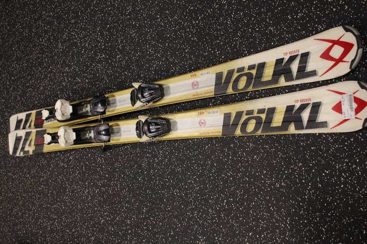 Used Volkl Rtm 7.4 135 Cm Men's Downhill Ski Combo