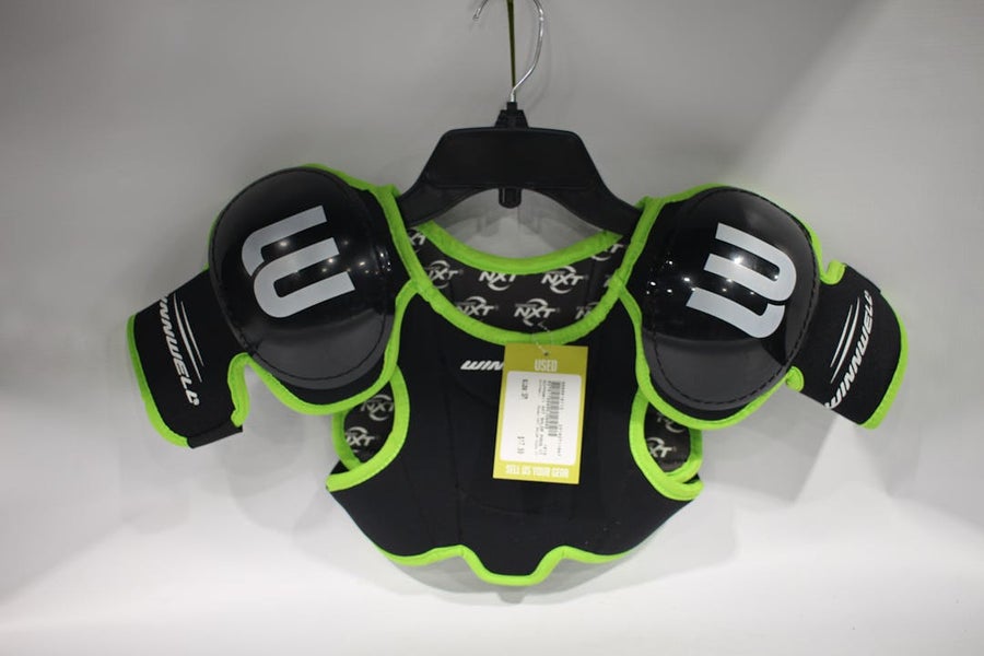 Used WinnWell NXT SHLDR PADS YT SM Hockey Shoulder Pads 11847-S000010113