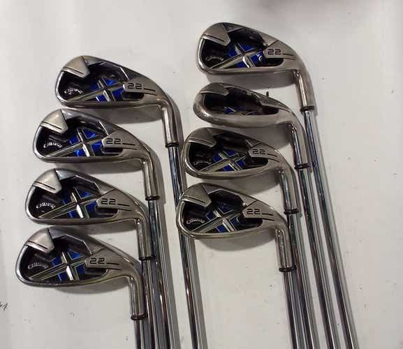 Used Callaway X22 4i-sw Regular Flex Steel Shaft Iron Sets