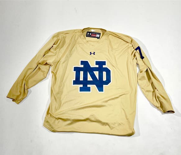 Notre Dame Under Armour Practice Jersey - Gold - Medium