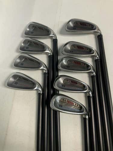 Used Wilson Deep Red Fat Shaft 3i-gw Aw Stiff Flex Graphite Shaft Iron Sets