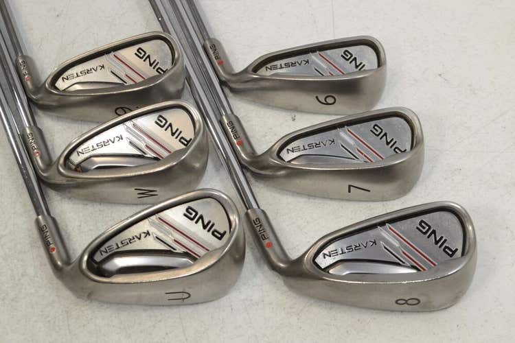 Ping Karsten 2014 6-W,UW Iron Set Red Dot Right Regular Flex CFS Steel # 179285