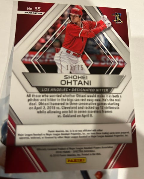 Ohtani 2018 Chronicles Spectra Pink Prism Rc /75