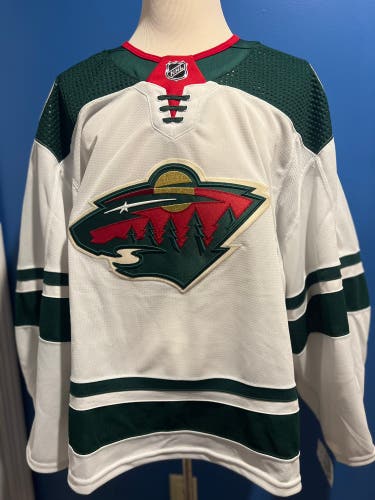 MiC Team Issued Prime Adidas Authentic Minnesota Wild NHL Goalie Jersey 60G