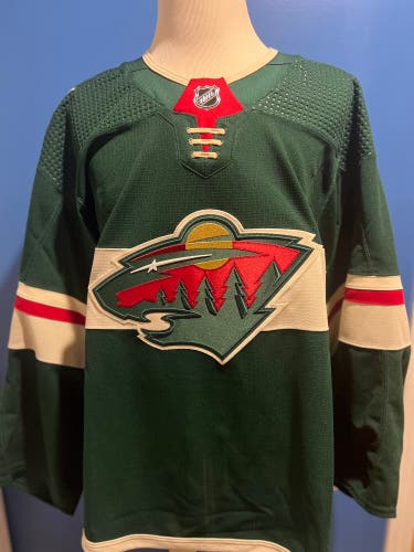 MiC Team Issued Prime Adidas Authentic Minnesota Wild NHL Goalie Jersey 60G